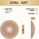 2 x Nipple Cover Plus size Nipple Covers 1/2/3 Pair Silicone Nipple Pasties Sticky Adhesive Reusable for Women Cup AA- G (Beige)