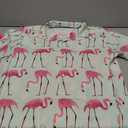 Yesad Mens Hawaiian Shirt Short Sleeve Button Down Tropical Shirts Casual Summer Beach Shirt (XL, Flamingo)