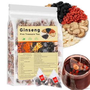 Kidney Tea Formula Ginseng Six Treasures Tea Bags, 25 bags, Traditional Chinese Herbal Kidney Cleanse Teabag Suitable for Men and Women, 6 Precious Ingredients Formula, Expiry: 24 DEC 2026