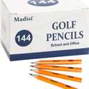 Madisi Golf #2 HB Half Pencils, 3.5" Mini Pre-Sharpened, 144 Count