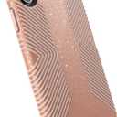 Speck Products Presidio Grip + Glitter iPhone Xs/iPhone X Case, Bella Pink with Gold Glitter/Dahlia Peach