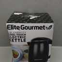 Elite Gourmet EKT1821 1.8L Double Wall Insulated, Cool-Touch 1500W Kettle w/Stainless Steel Interior & Lid, 360 Swivel Base for Cord Free Serving, Power On Lever, Auto Shut-Off, Boil Dry, Black