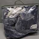 Heated Throw Blanket, Electric Blanket Throw with 5 Heating Levels & 4 Hours Auto Off, Super Soft Flannel Sherpa Fast Heating Blanket with ETL Certified for Bedding, 50"x60", Gray