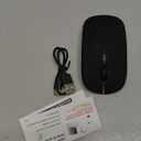 WREANU Wireless Bluetooth Mouse Rechargeable Laptop Mice with LED Lights Silent Slim Use(BT5.2 and 2.4G Portable USB) Dual Mode Computer Mouse for Laptop/iPad/Tablet/Apple/Computer/Mac (Black)