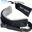 Travel Pillow Alternative Stops Bobbing | Airplane Head Straps and Car Support Band | Great on Travel Upright | Super Comfy Neck Support | Small & Compact 