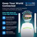 Speed Wave WiFi Extender 2025 ExtendTecc Pro WiFi 6 Range Extender Signal Booster Cyber WiFi Dual-Band 1.8 Gbps Amplifier, Up to 2,100 sq ft & 64 Devices, Plug-in Repeater with Ethernet Port