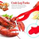 Crab Leg Crackers and Tools - Lobster Crackers and Picks Set Shellfish Crab Claw Cracker Stainless Steel Seafood Crackers & Forks - Lobster Tools for Eating