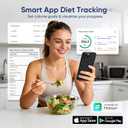 Smart Food Scale with Nutritional Calculator, Free APP with 24 Nutrients | Supports Tracking Calories, Macro - Stainless Steel Digital Food Scale for Meal Prep Weight Loss, Grams/Ounces, 11lb Capacity
