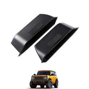 Front Door Handle Storage Organizer for Ford Bronco 2021 2022 2023 2024 Car Interior Accessories, ABS Front Door Side Armrest Phone Pocket Organizer Insert Glove Pallet 2PCS (Update Handle Tray 2PCS)