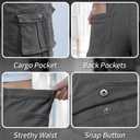 ELLEVEN Cargo Shorts Women High Waisted Bermuda Knee Length Cotton Long Y2K 7 Inch Inseam Summer Hiking Shorts with Pockets Grey X-Large