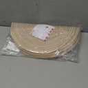 SHACOS 15 inch Round Braided Placemats Set of 6 Cotton Polyester Place Mats Non Slip Heat Resistant Washable Table Mats for Kitchen Dining Party Table Decor (Beige, 6)