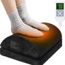 Foot Rest for Under Desk at Work, Heated Footrest Up to 160F & 12H Timer, Foot Warmer for Home Office or Gaming, Foot Stool for 2 Adjustable Height, Pain Relief, Comfort & Posture Support (L)