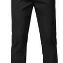 ESSYSHE Mens Stretch Chinos Casual Pants Slim Fit Khaki Pants with Elastic Waist (28W x 34L, Black)