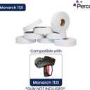 Perco White Pricing Labels for Monarch 1131 Price Gun - 1 Sleeve, 8 Rolls, 20,000 Price Marking Labels - with Ink Roll Included