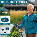 100ft Garden Hose - 2026 Ultra Lightweight Water Hoses w/10 Function Spray Nozzle and 3/4" Brass Fittings- Durable, & Flexible Water Pipe for Yard, Lawn, Outdoor & Gardening(Blue Black)