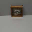 Juvale Honeymoon Fund Box Wedding Decorations for Reception - 7 x 7 Inch Wooden Rustic Wedding Card Box