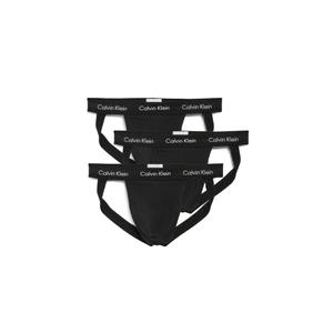 Calvin Klein mens Cotton Stretch 3-pack Jock Strap, S Black