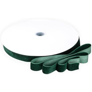 Dark Green Velvet Ribbon 1'' 50 Yards Velvet Fabric Vintage Ribbon for Christmas Tree, Gift Wrapping, Flower Bouquet, Wreath Decorations, Bow Making (Dark Green, 1"-50 Yard)