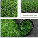 LITA 4ftx13ft Artificial Grass Fake Deluxe Synthetic Thick Lawn Pet Turf Perfect for Indoor/Outdoor Landscape, Green