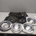 Electric Stove Burner Drip Pans W10196405(8) W10196406(6) Silver+Electric Stove Burner Replacement MP15YA(6") MP21YA(8") Compatible for Whirl-pool Ken-more May-tag Ama-na etc by MIFLUS