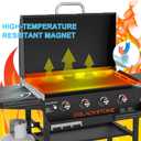 Wind Guards For Blackstone 36 Inch Griddle,Magnetic Stainless Steel Wind Guard For Blackstone 36" Griddle,Compatible with Blackstone 36 Inch Griddle Hood,Rear Grease Cup and Side Shelf