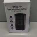 ROSEKM Humidifiers for Bedroom (1.1L), Small Cool Mist Humidifier for Home Plant and Baby Nursery, Quiet Ultrasonic Humidifier with 360 Nozzle, Auto Shut-Off, Filterless, Black