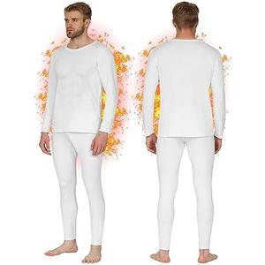 HEROBIKER Long Johns Thermal Underwear for Men Skiing Winter Warm Hunting Gear Fleece Lined Base Layer Set Top Bottom
