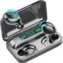 Wireless Earbuds Bluetooth 5.1 Headphones 36H Playtime Deep Bass Stereo Sound in-Ear Built-in Mic Headset Headphones with Charging Case for Travel Running