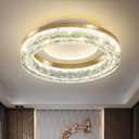 11.8inch Gold LED Flush Mount Ceiling Light 45W Modern Round Ceiling Light Fixture 4000K Super Bright Circle Ceiling Lamp for Bathroom Kitchen Entryway Hallway Stairwell Bedroom