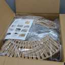 Boho Ceiling Fan with Light and Remote,Rattan Fandelier Ceiling Fan with Light Flush Mount Woven Farmhouse Caged Ceiling Fans for Bedroom Living Room Kitchen(Enclosed 6 Speeds)