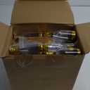 Gerrii 50 Pcs Metallic Mini Champagne Bottle Candy Container Shaped Jars Gold Plastic DIY Favor Candy Bottle Wedding Party Favor Containers with Gift Tags Gold Strings and 65.6ft Rope