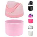 Compatible for Owala Accessories Set: Silicone Boot for Owala Water Bottle 24 oz, 32 oz, Replacement Lid for Owala Freesip, Top Lid Compatible with Owala Cup 16oz 24oz 32oz 40oz (Pink, 32oz)