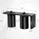 Sdstone Slide Gate Guide Roller 3" Black with L Rear Post Bracket,Universal Adjustable Sliding Gate Rollers,Heavy Duty Sliding gate kit for Sliding Gates and Rolling Doors(2 Pack)