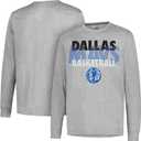 Ultra Game Men's NBA Official Super Soft Supreme Long Sleeve T-Shirt (Large, Heather Gray)