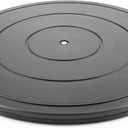 16Inch Lazy Susan Turntable - Heavy Duty Rotating Swivel Steel Ball Bearings - Flat Base Stand for TV/Computer/Monitor/Arts/Crafts/Bonsai/Christmas Tree/Cabinet Organizer(Plastic&Black)