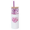 Self Love Club White Glass Silicone Tumbler