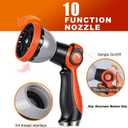 Garden Hose 100FT - 600PSI High Pressure, Kink-Free & Lightweight,No Expanding, Abrasion Resistant Water Hose for Car Wash, Lawn, Watering