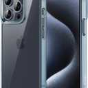 JETech Case for iPhone 15 Pro Max 6.7-Inch, Non-Yellowing Shockproof Phone Bumper Cover, Anti-Scratch Clear Back (Blue)