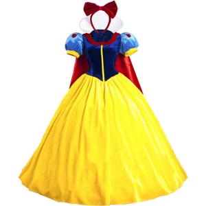 Baycon Halloween Classic Deluxe Princess Costume Adult Queen Fairytale Dress Role Cosplay for Kids Adult (XX-Large)