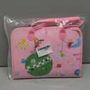 AIXMEET Toddler Busy Board Montessori Toys, Sensory Board Busy Book, Toys for Toddlers 3456 Year Old, Preschool Learning Activities with Life, Shape,Color,Animal,Weather,8 Pages (Pink)