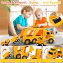 Nicmore Construction Truck Toddler Toys Car: Toys for 1 2 3 4 Year Old Boy 5 in 1 Carrier Toys for Kids Age 1-3 2-4| 18 Months 2 Year Old Boy Christmas Birthday Gifts