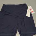 Sunzel No Front Seam High Waist Biker Shorts for Women, Squat Proof Yoga Workout Gym Bike Shorts 5" Inseam, Ash Blue, Size: Medium