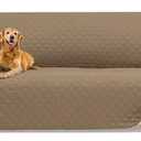 HOMERILLA Reversible Oversized Large Couch Cover for Dogs Water Resistant Washable Pets Furniture Protector Sofa Cover with Elastic Straps (Oversized Sofa 78", Taupe/Ivory)
