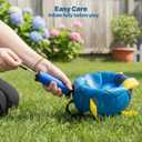 Race&Herd 6" Jolly Soccer Ball for Dogs - Tough Durable Dog Ball Toy with Straps, Pet Bouncy Herding Balls for Dogs, Floating Dog Balls with Tags for Water Fetch, BaaBaaBall (Blue)