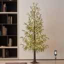 Hairui Lighted Christmas Norfolk Pine Tree 416 LED Fairy Lights 6FT Plug in, Faux Pine Tree Lights for Indoor Outdoor Home Holiday Decoration (5ft 11in)