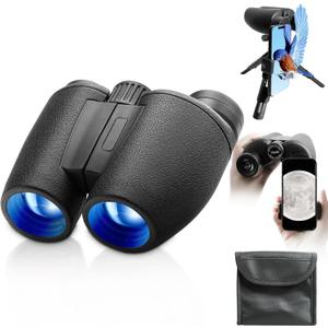 8x30 Adult Binocular with Tripod and Phone Adapter, High Power Binocular Waterproof Compact Binoculars for Bird Watching Hiking Travel Hunting Golf Ship Cruise Concert Kid