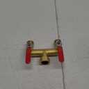 Garden Hose Splitter, 3/4 Rust and Freeze Resistant Outdoor Hose Manifold with 2 green Extra Long Handles Faucet Adapter-Heavy Duty Brass 2-Way Valve