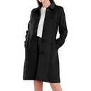 Women's Elegant Single Breasted Pea Coat Long Sleeve Winter Wool Blend Overcoat Long Jackets S