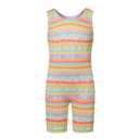 Phineein Kids Gymnastic Leotard with Shorts Biketards Butterfly Mermaid Star Unitard Ribbon,Ribbon,4/5