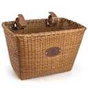 Bike Basket, Handmade Rattan Bicycle Baskets, Front Bike Baskets for Womenâ€™, Retro Style Bike Baskets for Adult Bikes (Brown)